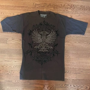 Avirex Brown Studded Phoenix Shirt Medium - Picture 1 of 3