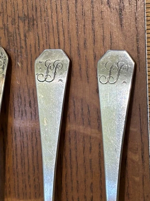 Raro Set 6 Moneda Punta Ataúd Federal Philadelphia 1790 Cucharaditas Plata Americana Foto 1 de 4