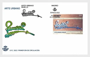 spain 2022 espagne Urban Art Dock MUELLE graffiti writer walls metro 1v FDC PJ - Picture 1 of 1