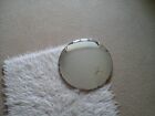 Vintage 1940'S. (Concave Round Mirror, )Wooden Back & Chain. Size 14 Inch Dia.