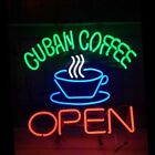 Cuban Coffee Open Hot Cafe 20&quot;x16&quot; Neon Light Sign Lamp Beer Bar Windows Decor for sale