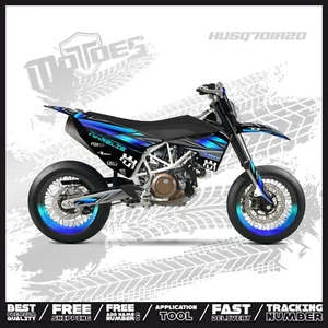 CUSTOM DESIGN GRAPHIC KIT, FOR HUSQVARNA 701 2016-2024 FLUO-SILVER CHROME [RUN] - Bild 1 von 9