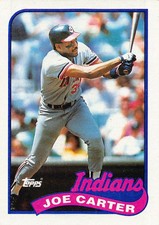 Joe Carter 1989 Topps 420  Cleveland Indians  Baseball Card