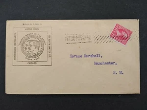 Illinois: Chicago 1896 Coyne Brothers Merchants Advertising Cover Machine Cancel - Imagen 1 de 2