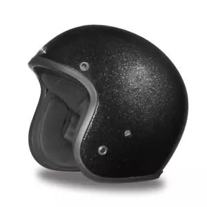 Cascos Daytona PUNTO DE ESCAMAS DE METAL NEGRO Casco de bicicleta Motocicleta DC7-A - Imagen 1 de 6