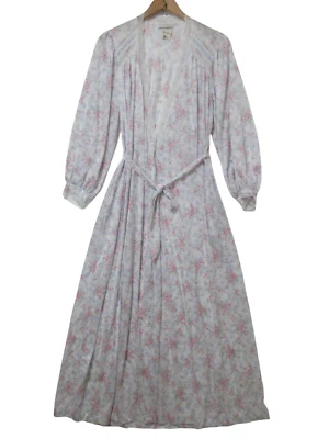 NWT USA Sz M Vtg 80s Miss Elaine Petticoat Robe Maxi Dress Cottagecore Flirty - Image 1 of 4