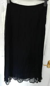 Maxi Falda Larga Estilo Gasa Negra Dorothy Perkins 10 De Colección Maxi Forrada Años 90 Y2K - Imagen 1 de 9