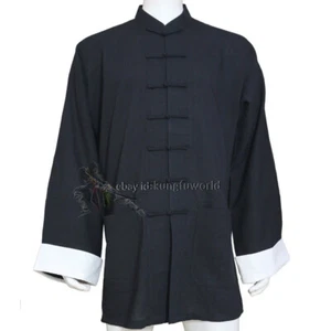 25 Farben maßgeschneiderte maßgeschneiderte Kung Fu Jacke Wing Chun Mantel Tai Chi Top Wushu Kleidung - Bild 1 von 9