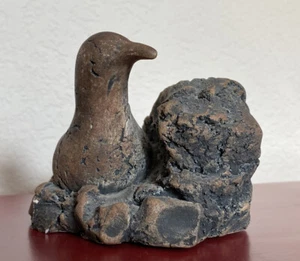 Escultura única de pato de cerámica de arcilla firmada por el artista Stan Langtwait PESADA 4,5 libras - Imagen 1 de 7