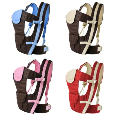 Mochila portabebés ergonómica transpirable ajustable 4 en 1 recién nacido bebé Foto 1 de 4