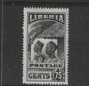 Liberia 1918 75c Mandingos, design printed in BLACK, mint #172 - Picture 1 of 1