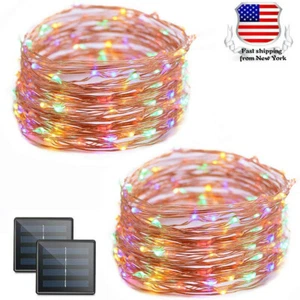 50/100 LED Solar Power String Fairy Lights Garden Outdoor Party Christmas Lamp - Picture 1 of 17