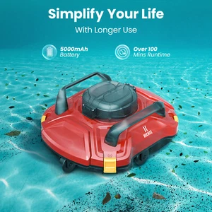 Cordless Robotic Pool Vacuum Automatic Dual-Motor, Self Parking, Strong Suction - Picture 1 of 11