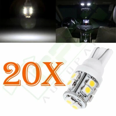 20x Blanco 3528 10SMD LED T10 194 168 W5W Matrícula Bombillas Para Chevrolet Foto 1 de 4