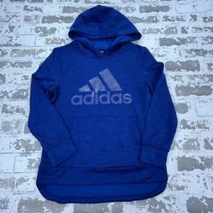 Adidas Hoodie Girls Medium Purple Sweatshirt Sweater Performance Youth Kids Poly - Picture 1 of 8