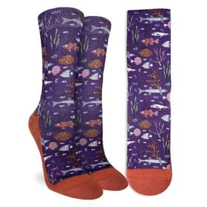 Calcetines de natación Lake Fish para mujer calce activo talla 9-11 buena suerte moda nuevos - Imagen 1 de 1