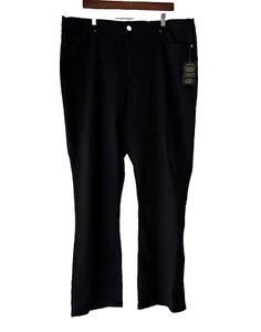 DG2 by Diane Gilman Virtual Stretch Denim Straight-Leg Jeans schwarz 20WT Neu mit Etikett - Bild 1 von 6