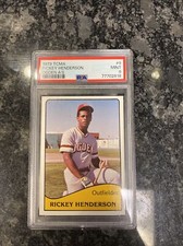 1979 TCMA #9 RICKEY HENDERSON MINOR LEAGUE ROOKIE PSA 9 MINT  OGDEN/OAKLAND A'S