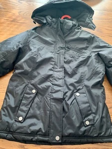 CB SPORTS Kinder Größe Medium doppelt gefütterte Jacke durchgehender Reißverschluss schwarz Snowboard Ski - Bild 1 von 7