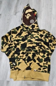 bape YELLOW camo ape hoodie XL - Picture 1 of 9