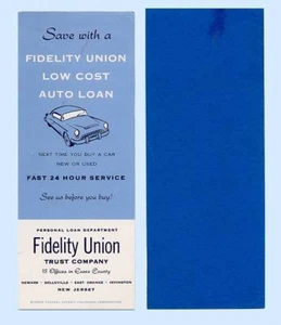 Fidelity Union Bank Trust Essex County  Newark New Jersey Advertising Blotter - Picture 1 of 1