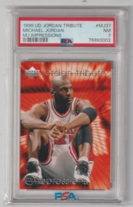 MICHAEL JORDAN 1996 Upper Deck Jordan Tribute #MJ37 MJ Impressions PSA 7 - Picture 1 of 2