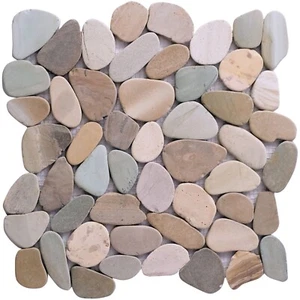 Olive Slice Kiesel Mosaik Boden und Wand Mosaikfliese ($ 11,25/SqFt) - Bild 1 von 10