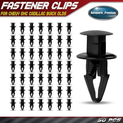 50Pcs Nylon Fender Wheel Bumper Retainer Clips for Chevy GMC Cadillac Pontiac - Image 1 of 4