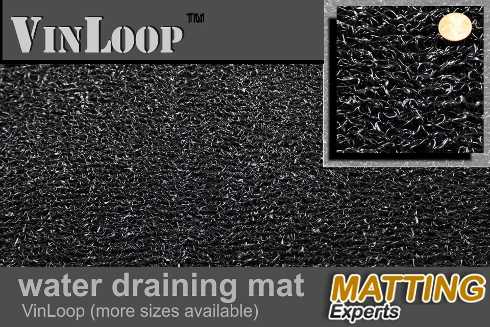 VinLoop Vinyl Loop Floor Mat Pool Bathroom Shower Toilet Sauna SPA Drains Water - Image 1 of 1