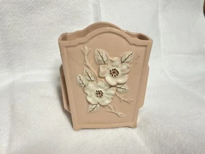 Hull Pottery Dogwood Vase R-7 6 1/2” Pink White Flowers/Leaves - Picture 1 of 7