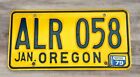Oregon 1979 License Plate # ALR 058