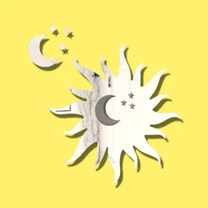 Sun, Moon and Stars Shaped Acrylic Mirrors - Various Sizes - Picture 1 of 2