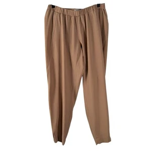 Pantalones de chándal para mujer Babaton bronceados tiro medio cintura elástica dobladillo cónico talla M - Imagen 1 de 9