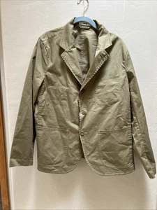 Huckberry Buck Mason Chore Jacke Herren Khaki Mantel Knopfleiste Taschen Baumwolle Gr. M - Bild 1 von 10