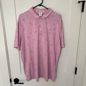Puma Performance Stretch Golf Polo. Arnold Palmer Fruit Umbrella Print XL Casual - Picture 1 of 6