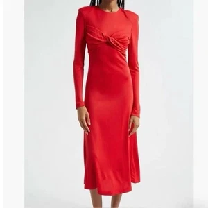 Farm Rio Twisted Cup Midikleid rot Damen Large neu mit Etikett neu UVP $ 248 - Bild 1 von 8