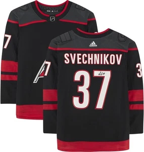Andrei Svechnikov Carolina Hurricanes Autographed Black Adidas Authentic Jersey - Picture 1 of 5
