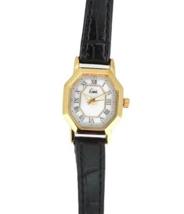 Ladies Limit Watch, White Dial, GP Casing, Quartz, Black Strap, New, 6952. - Picture 1 of 3