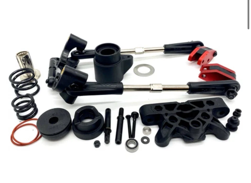 OUTCAST 8S EXB - STEERING Set bellcrank top plate rack, steel rods ARA5210V2 - Image 1 of 1