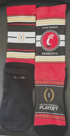 Mens Socks Cincinnati Bearcats Collage Football Playoff sz L/XL Cover