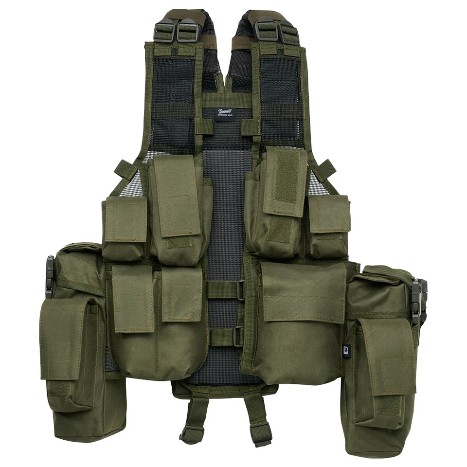 Brandit Tactical Vest Carrier Holster MOLLE Military Paintball Army Combat Olive