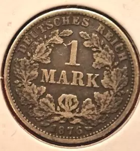🔹 1876 Deutschland 1 Mark - Deutsches Reich - 90% Silber - KOSTENLOSER VERSAND 🔹 (9.17) - Bild 1 von 2