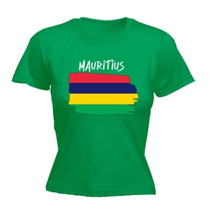 Mauritius Country Flag Nationality Supporter Sports - Womens T-Shirt Tshirt - Picture 1 of 7