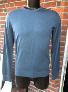 Gieves & Hawkes Jumper Mens Wool Silk Cashmere Crew Neck Colour Teal Size M 38” - Picture 1 of 10