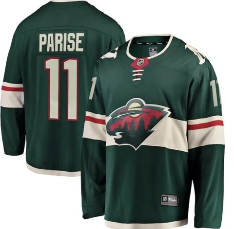 NWT $175 Mens Fanatics Minnesota Wild Breakaway Alternate Hockey Jersey #11 Sz M Cover