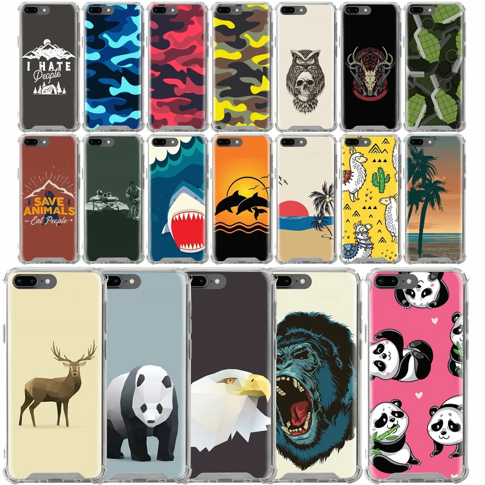 For iPhone 8 Plus / 7 Plus, Slim Fit Tough Clear Shock Bumper TPU Case SET6 - Image 1 of 1