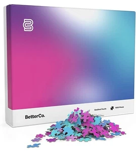 BetterCo. Gradient Jigsaw Puzzle 1000 Pieces - Difficult 1000 Piece Puzzles for - Picture 1 of 8