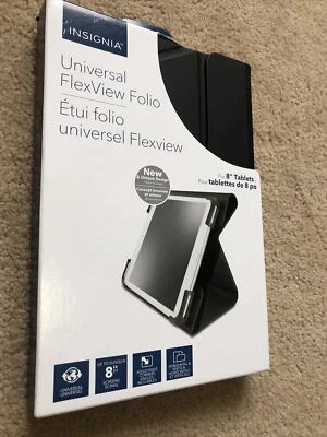 Insignia Folio Cover Case for 8" Tablets iPad Mini 2/3/4/5 Samsung Tab A 8'' - Image 1 of 4