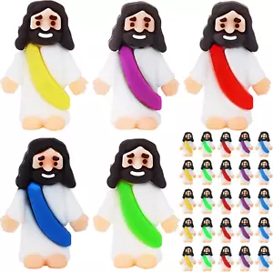 25Pcs Little Jesus Figures Bulk Mini Jesus Figurines Tiny Small Rubber Baby Jesu - Picture 1 of 12