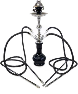 Gstar 4 Hose Hookah Shisha 22" Sheesha Narghile Hookah Set (Black) - Picture 1 of 12